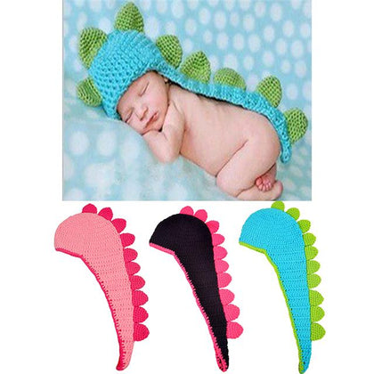 BABY INFANT NEWBORN DINOSAUR CAP HAT BEANIE CROCHET COSTUME ANIMAL KNIT KIDS