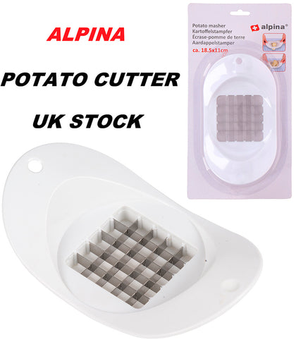 Alpina Potato Slicer Cutter Masher Chipper Stainless Steel Blades Plastic Hand