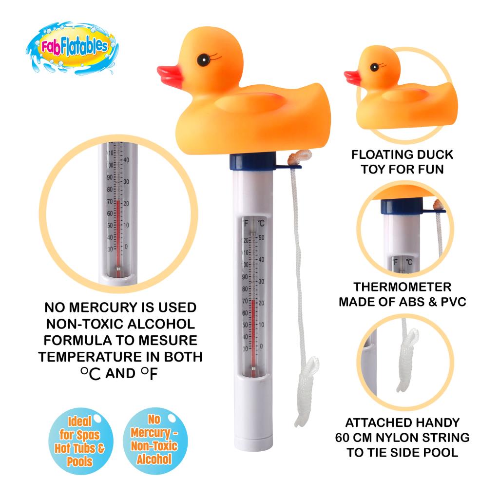 Floating Thermometer For Bath Swimming Pool Pond Hot Tub Water Duck Whale