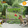 Arched Expandable Wooden Trellis Fence Garden Outdoor Freestanding 105x180cmGrey