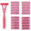 21Pcs Razor Blades Women Smooth Sensitive Shave Hygiene 3 Blades Hair Removal