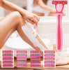 21Pcs Razor Blades Women Smooth Sensitive Shave Hygiene 3 Blades Hair Removal