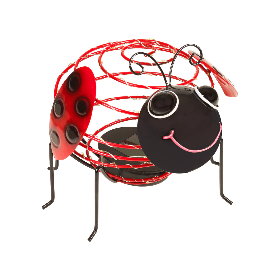 Garden Solar Wire Ladybug with 62 Micro LED Light & 4D Moving Effect Decoration