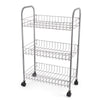 3 Tier Fruit Trolly Basket Rack Kitchen Storage Vegetable Cart Wheels Roller DIY