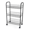 3 Tier Fruit Trolly Basket Rack Kitchen Storage Vegetable Cart Wheels Roller DIY