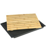 Bamboo Wooden Cutting Board With Crumb Catcher Tray Bread Chopping Slicing Board