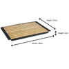 Bamboo Wooden Cutting Board With Crumb Catcher Tray Bread Chopping Slicing Board