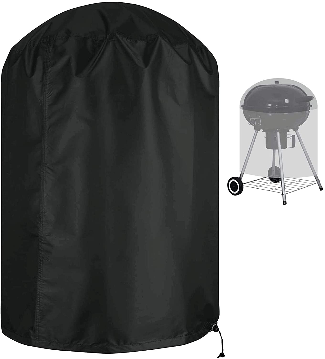 Round Garden Outdoor BBQ Cover Protector Waterproof Patio Smoke grill Gas Smoker