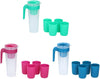 1L Plastic Jug W/ 4x Cups Bottle Pitcher Picnic Water Juice Fridge Camping Party