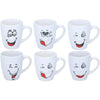 6Pcs Smiley Face Tea Coffee Mug Soup Cup Smile faces Birthday Present Gift Idea