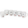 6Pcs Smiley Face Tea Coffee Mug Soup Cup Smile faces Birthday Present Gift Idea