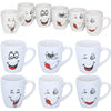 6Pcs Smiley Face Tea Coffee Mug Soup Cup Smile faces Birthday Present Gift Idea