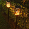 Solar Flickering LED Flame Light Garden Outdoor Sensor IP65 Post Stake Dancing