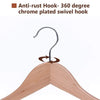 Wooden Coat Hangers Suit Trouser Garments Clothes Wood Coat Hanger Metal Bar