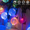 30/50 LED Solar Powered Garden Party Fairy String Crystal Ball Lights Outdoor UK