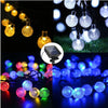 30/50 LED Solar Powered Garden Party Fairy String Crystal Ball Lights Outdoor UK