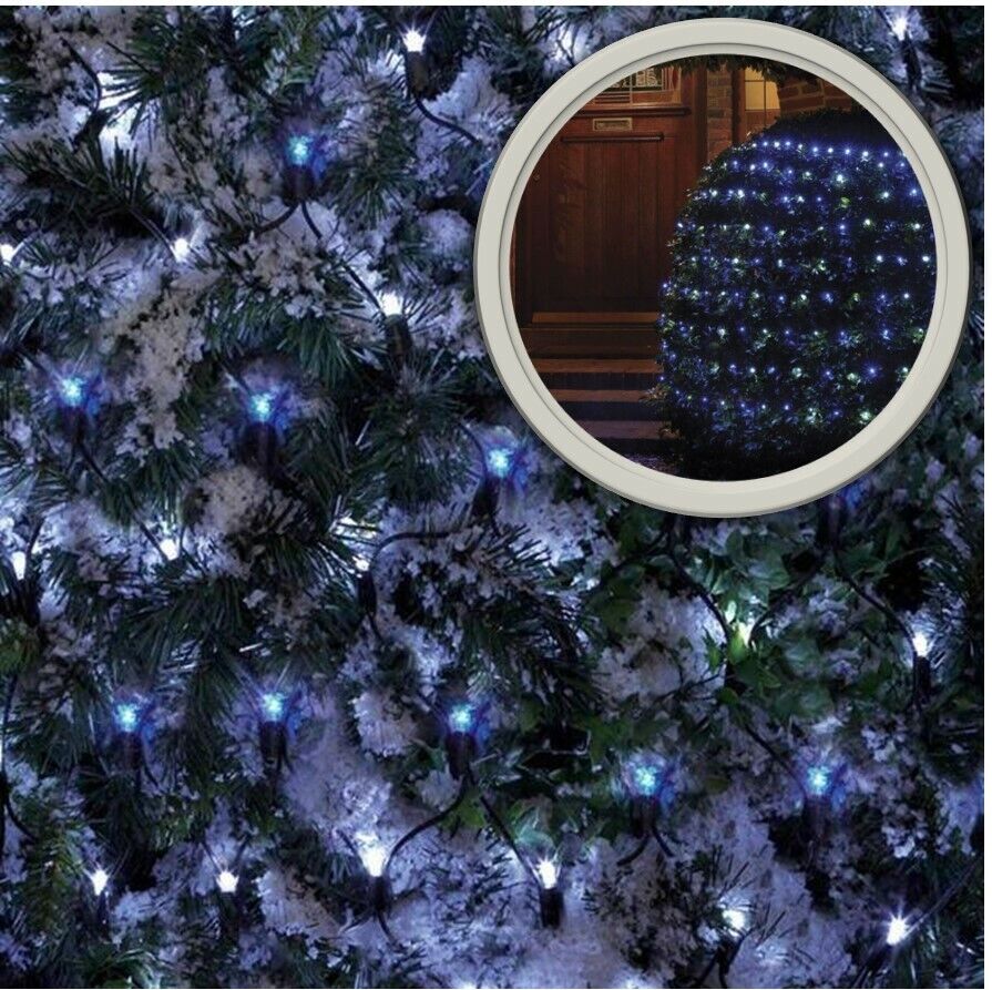 180LED Battery Operated Christmas Net Light Timer Indoor Outdoor 8 Fn. Mode Mesh