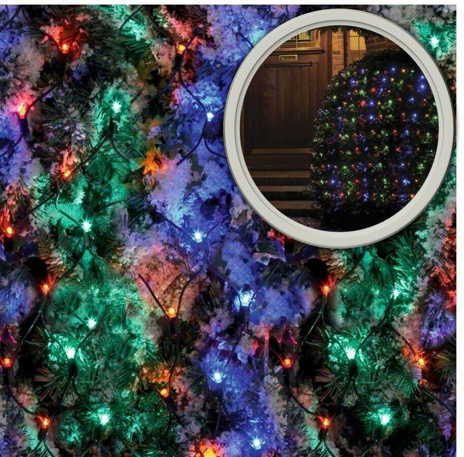 180LED Battery Operated Christmas Net Light Timer Indoor Outdoor 8 Fn. Mode Mesh