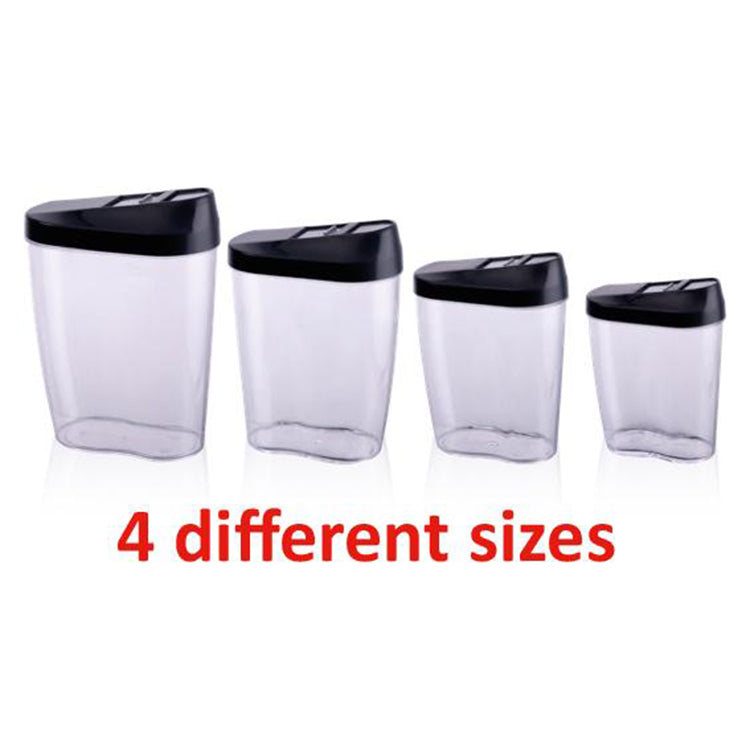 4Pcs Cereal Dispenser Food Storage Container Organiser Set Pasta Pantry BPA Free