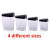 4Pcs Cereal Dispenser Food Storage Container Organiser Set Pasta Pantry BPA Free