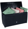 Outdoor Garden Storage Box Chest Cushion Equipment Lid Shed Plastic 310L Black