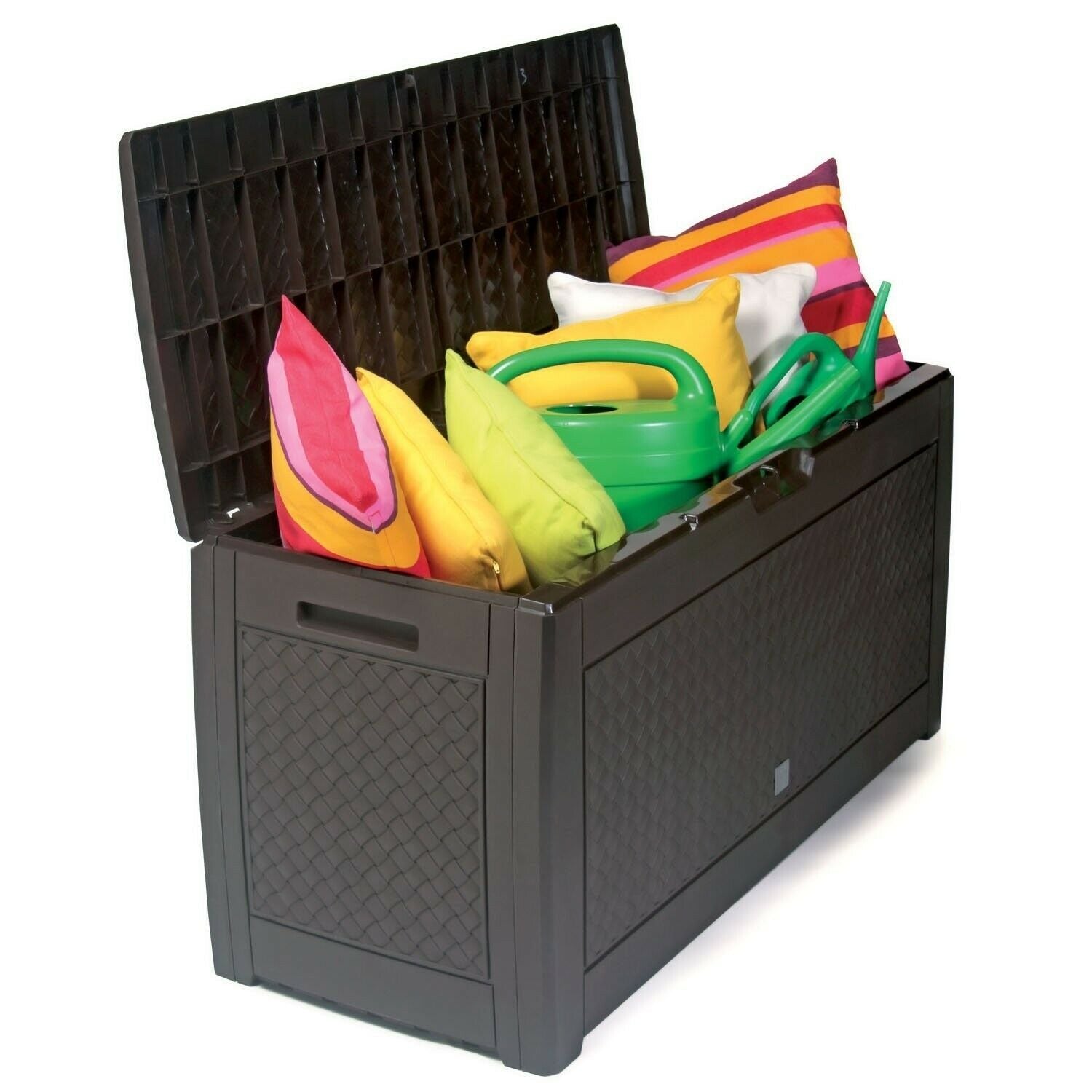 Outdoor Garden Storage Box Chest Cushion Equipment Lid Shed Plastic 310L Black