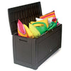 Outdoor Garden Storage Box Chest Cushion Equipment Lid Shed Plastic 310L Black