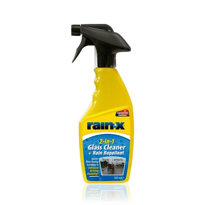 Rain X 2 in 1 Glass Cleaner Rain Repellent 500ml Trigger Spray Car Windscreen