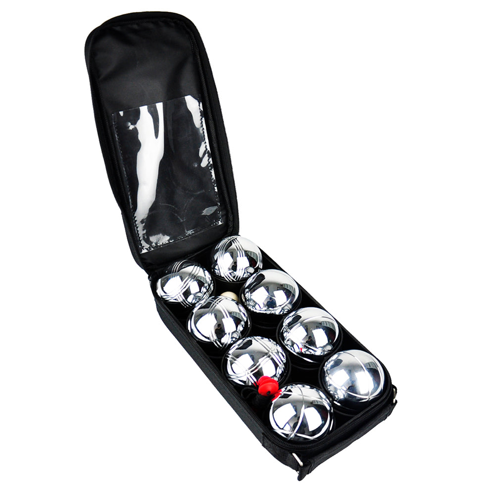 8pc Steel French Boules Set Petanque Balls Garden Game Free Carry Case NEW Fun