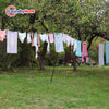 Telescopic Washing Line Prop Pole Clothesline Dry Clothes Drying Airer Support