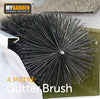 4m Gutter Guard Brush Leaf Protection Filter Clog Removal Down-Pipe Roof Black