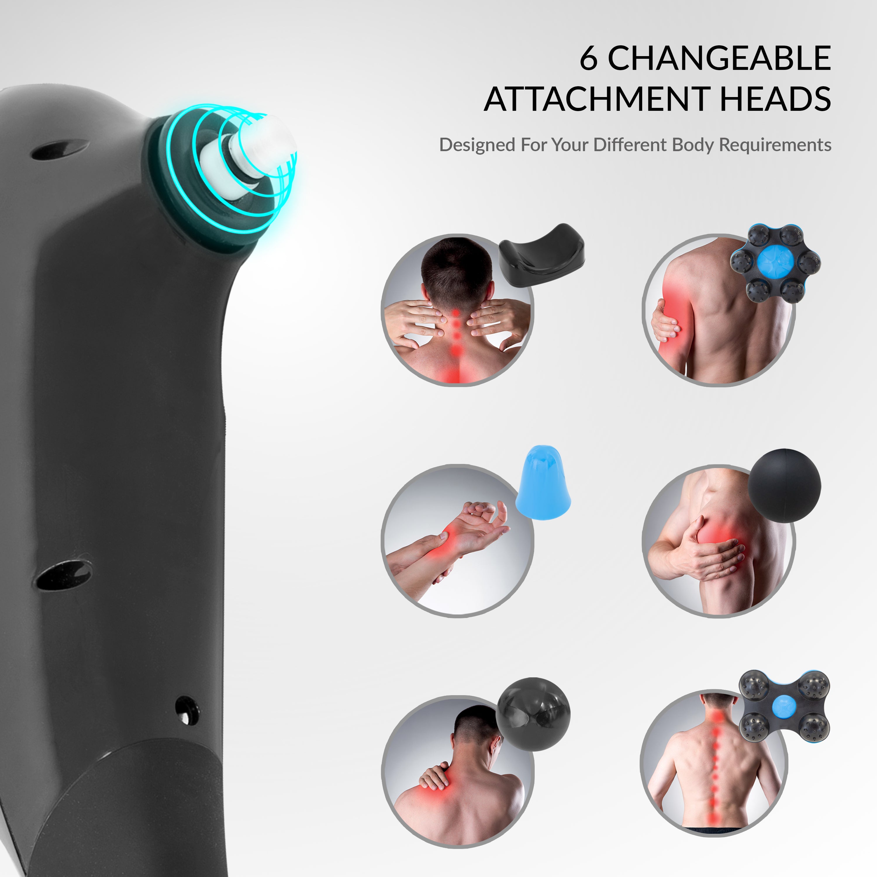 Handheld Deep Tissue Massager Deep Tissue Shiatsu Neck Back Massage Gun Relax
