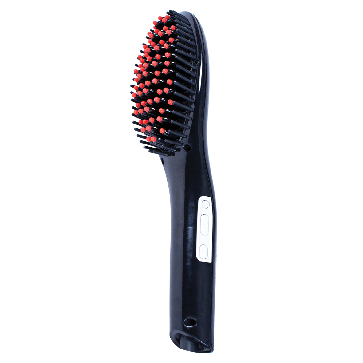 Bauer Black Heated Ceramic Hair Brush Straightening LCD Screen Flat Iron Comb