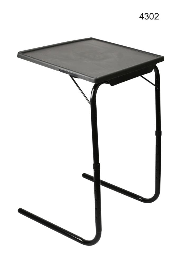 Black Folding Table Buddy  Full Height Bedside Portable Adjustable Desk Mobile