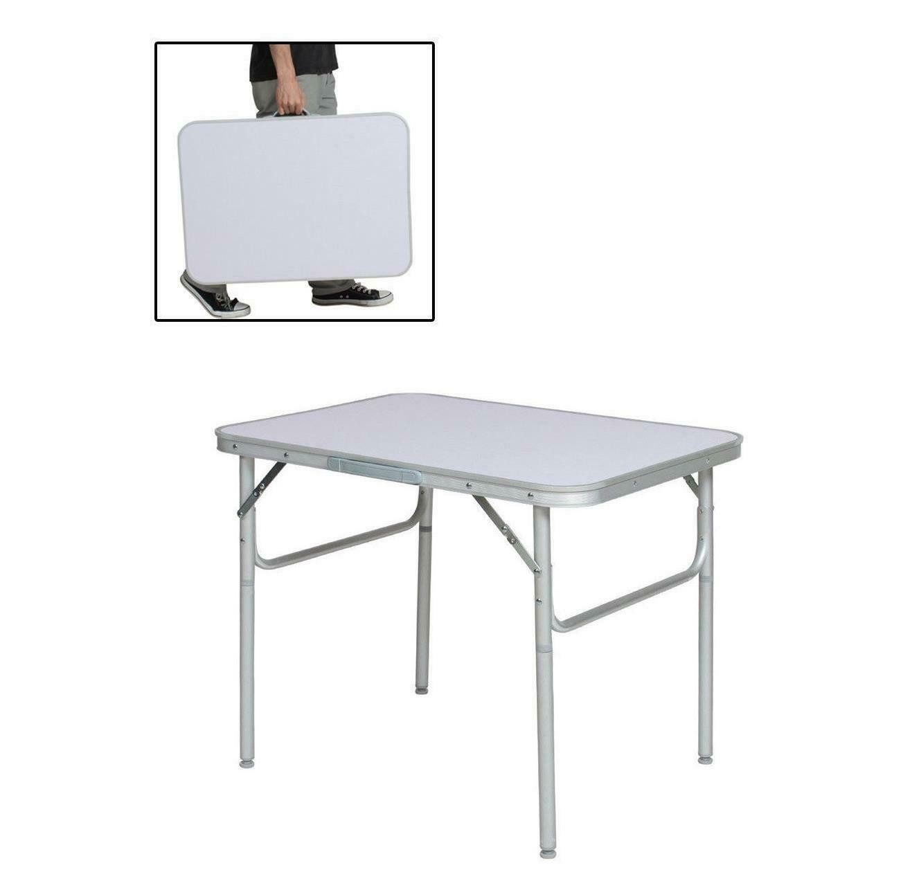 Foldable Aluminium Camping Picnic Table Garden BBQ Side Kitchen Desk Portable UK