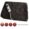 Electric Heated Blanket Warm Over Throw Fleece Digital Timer Controller Black UK