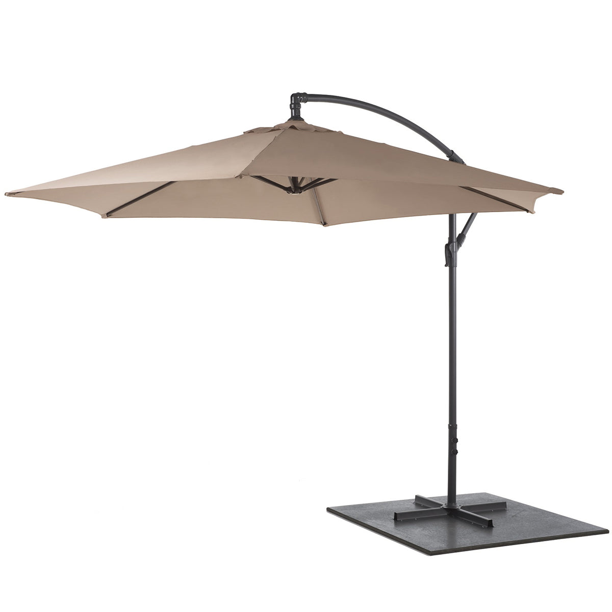 3M Hanging Garden Parasol Sunshade Banana Patio Umbrella Crank Tilt Cantilever