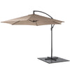 3M Hanging Garden Parasol Sunshade Banana Patio Umbrella Crank Tilt Cantilever