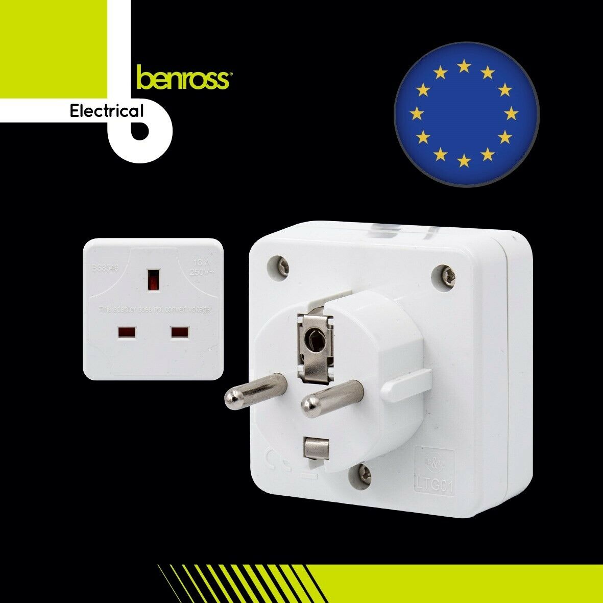 European Travel Adaptor 2 Pin Round Europe Travelling Holiday Travels Devices