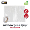 2pc Window Insulation Kit Shrink Fit Double Glazing Film Draught Excluder Heat