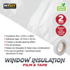 2pc Window Insulation Kit Shrink Fit Double Glazing Film Draught Excluder Heat