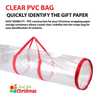 Clear Gift Wrap Storage Bag Organiser Xmas Christmas Birthday Wrapping Paper