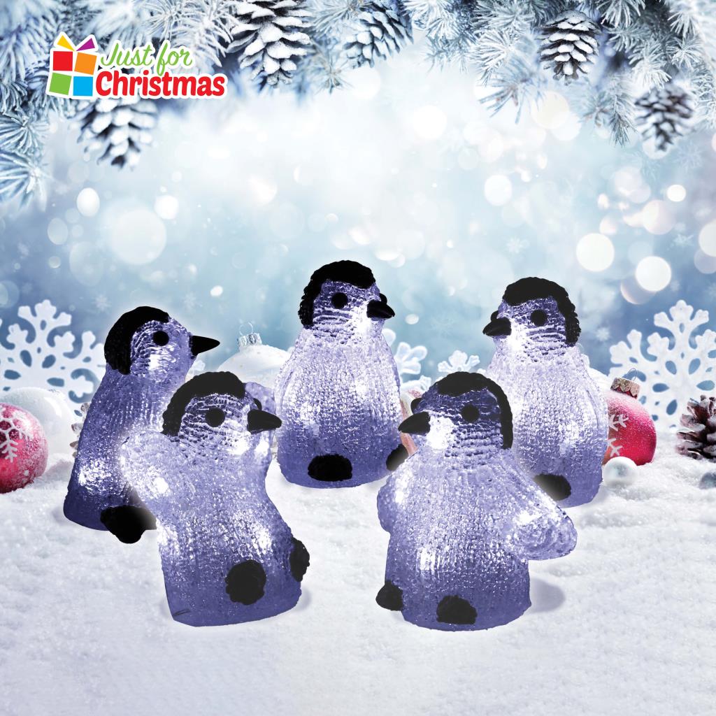 Christmas Ornamental String Fairy Lights Indoor/Outdoor - Penguin/Robin/Squirrel