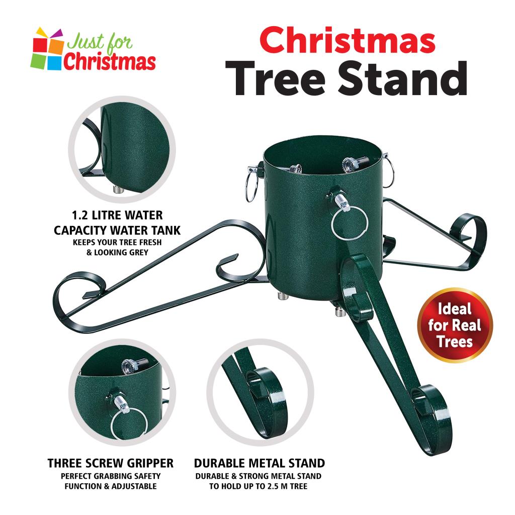 Christmas Tree Metal Stand Ideal for Real Christmas Trees with Water Tank Xmas