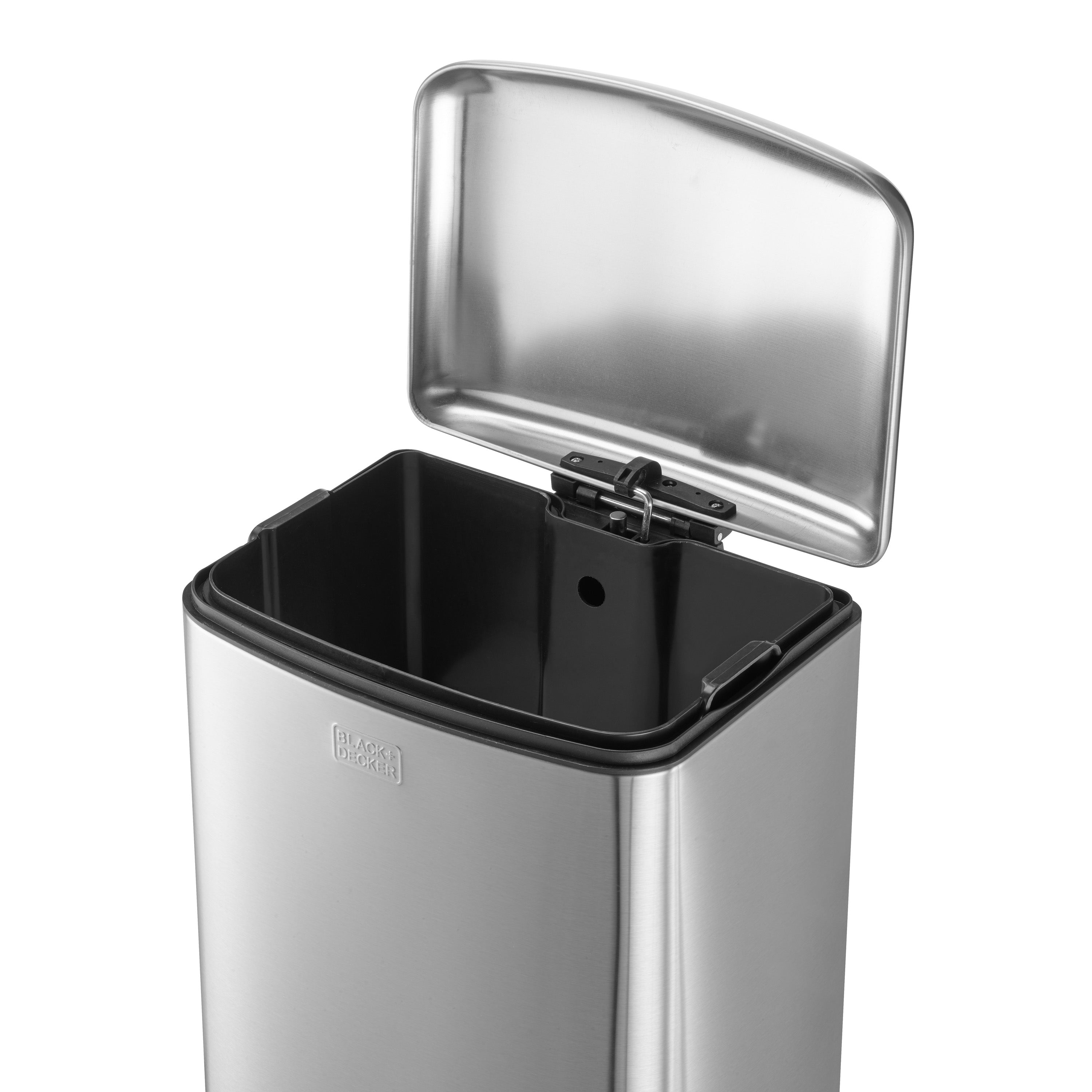 Black & Decker 30/40/50L Pedal Bin with Soft Close Lid Stainless Steel Kitchen