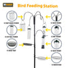 Garden Wild Bird Feeding Station Water Bath Seed Tray Hanging Feeders Included