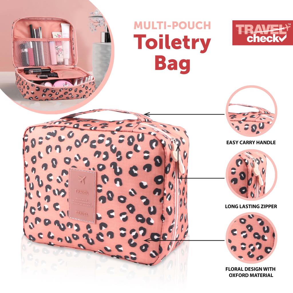 Expandable Make Up Bag Travel Hanging Wash Bag Toiletry Flower Pouch Airport