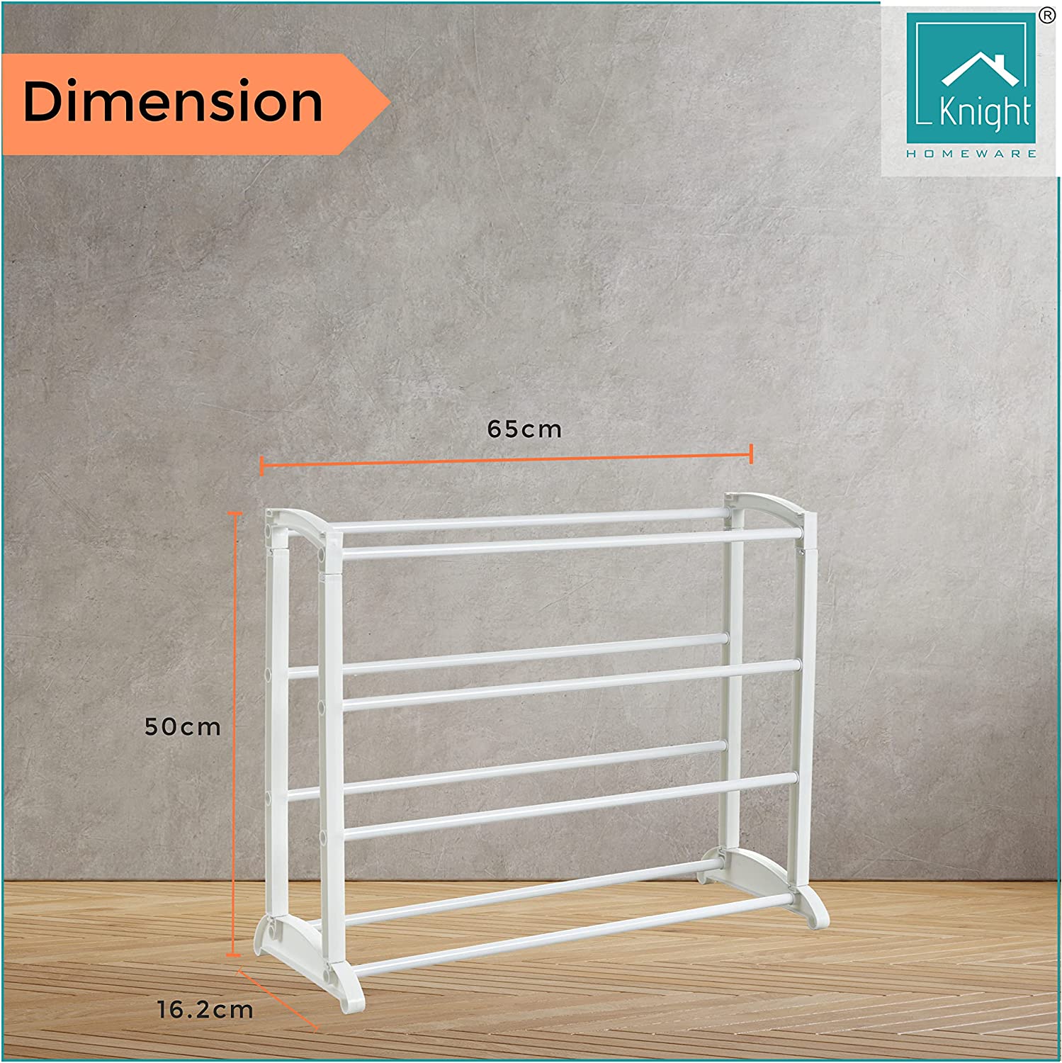 4 Tier 12 Pairs Shoe Rack Stand Storage Self Organiser Lightweight Compact Space