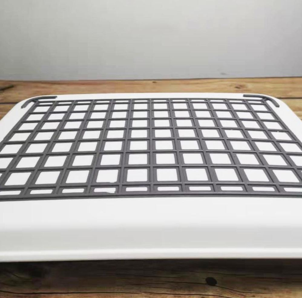 Extra Large Anti-Slip Plastic Serving Tray With High Non Grip Rubber Surface UK