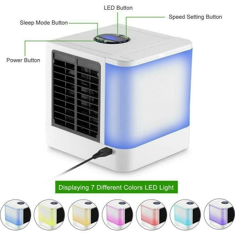 Air Conditioner Portable USB Fan Cooler Humidifier Personal Desktop Office